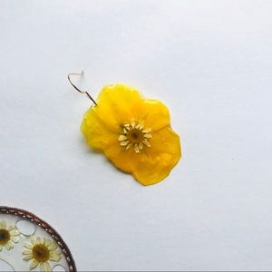 Singular Yellow Drop Earring